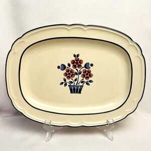 Hearthside Vintage Serving Platter Brambleberry Cumberland 1970s Floral 12"